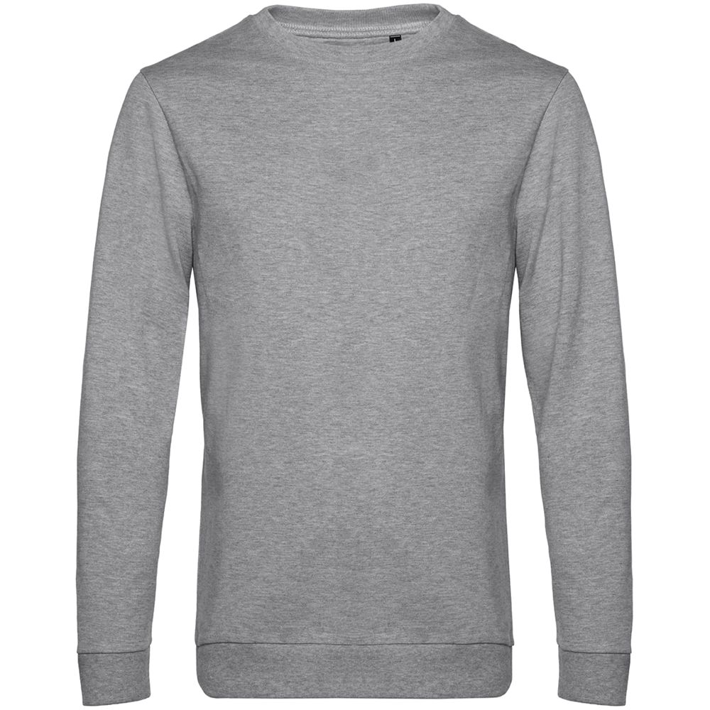 Свитшот унисекс Set In, серый меланж с логотипом