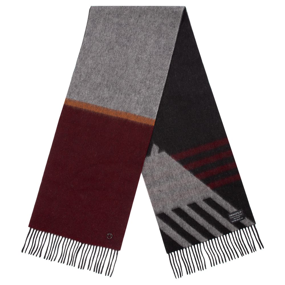 Шарф Charming, коричневый с оранжевым с логотипом