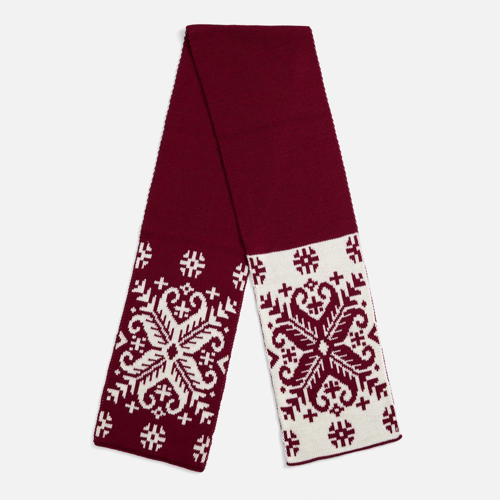 Шарф Wintertude M, красный с белым с логотипом