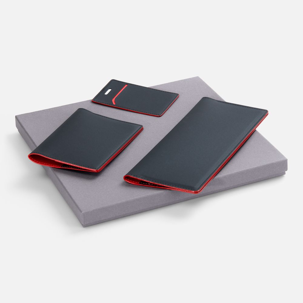 Набор Multimo Simple, черный с красным с логотипом