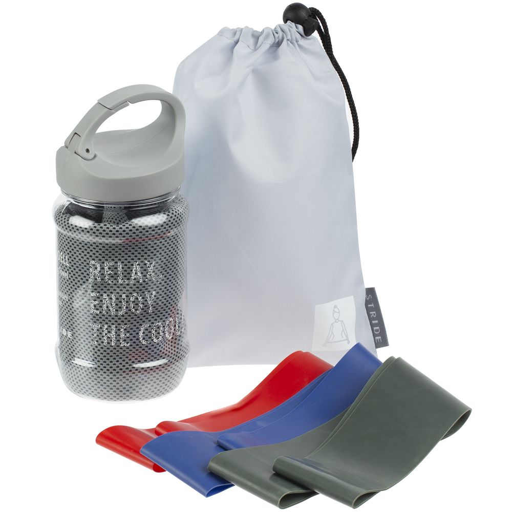 Набор Stay Cool, серый с логотипом