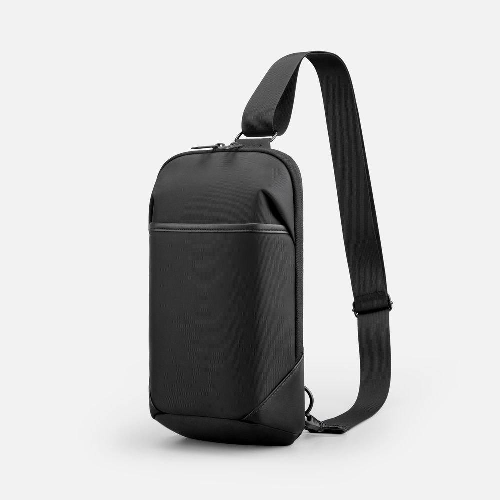 Рюкзак на одно плечо Solnex, черный с логотипом