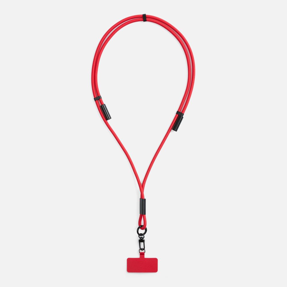 Кабель-ланьярд energyFlex Power Delivery 60 Вт, красный с логотипом