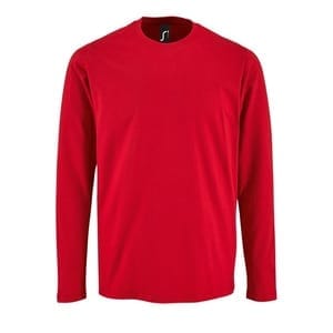 Футболка с длинным рукавом Imperial LSL Men, красная с логотипом