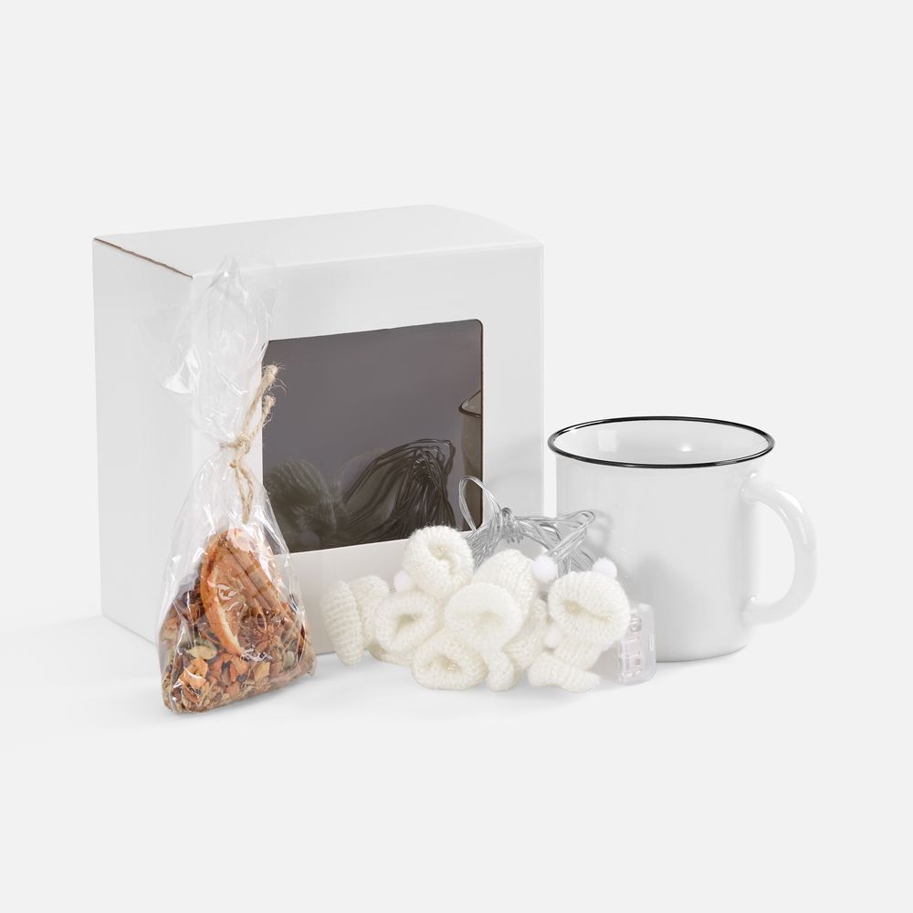 Набор Warm Holly, белый с логотипом