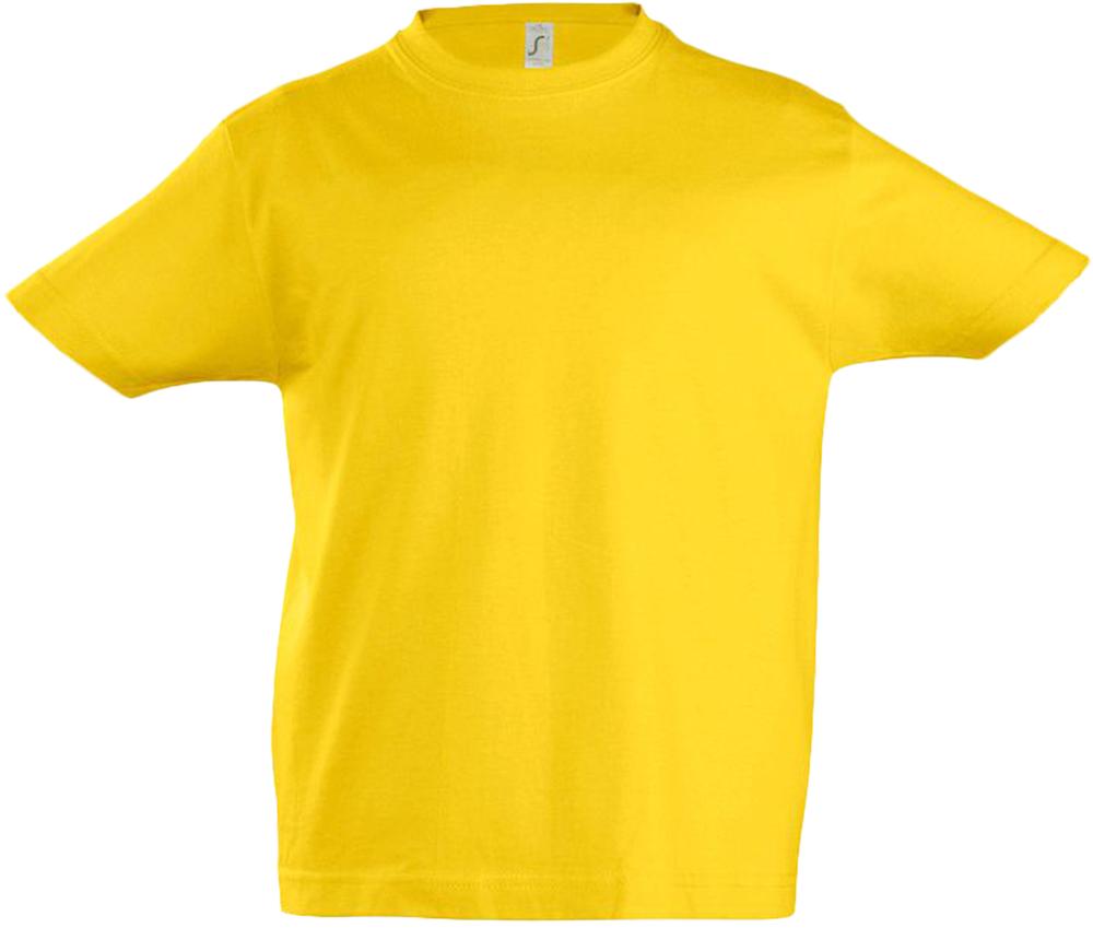 Футболка детская Imperial Kids 190, желтая с логотипом