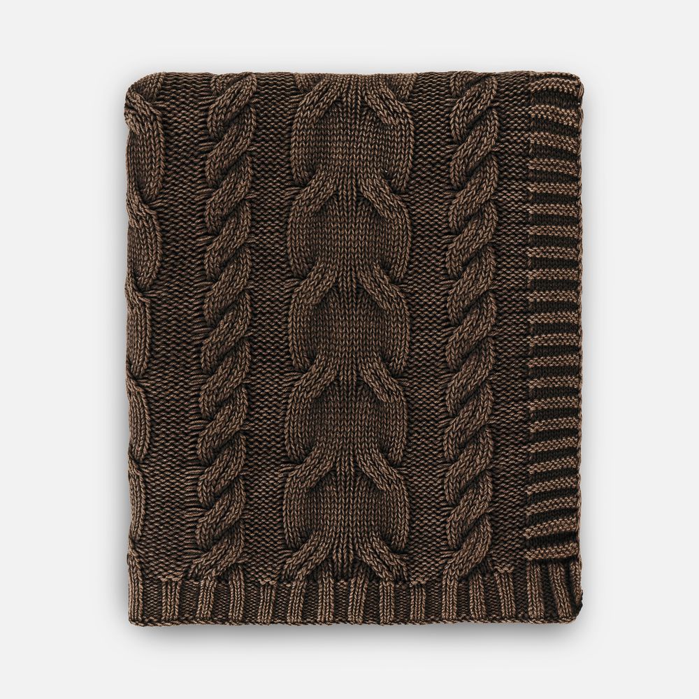 Плед Hygge, коричневый с логотипом