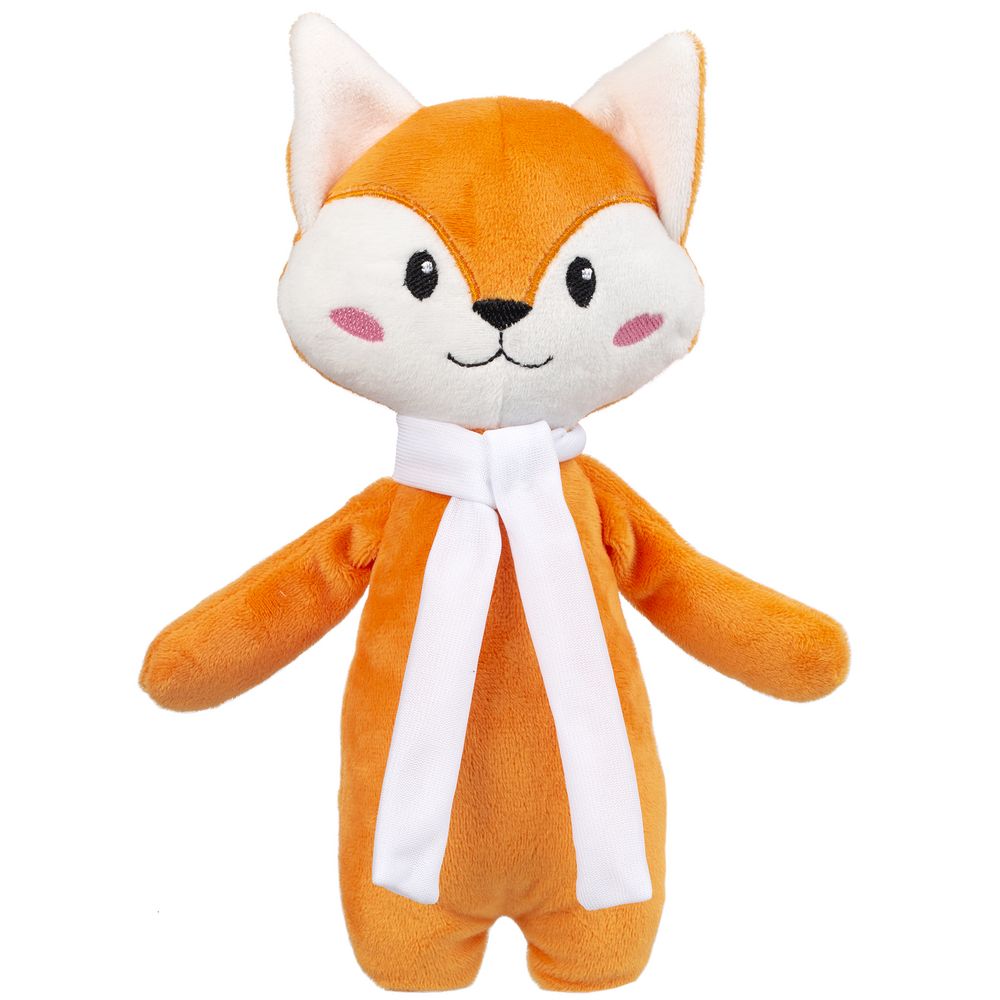 Мягкая игрушка Beastie Toys, лисенок с белым шарфом с логотипом
