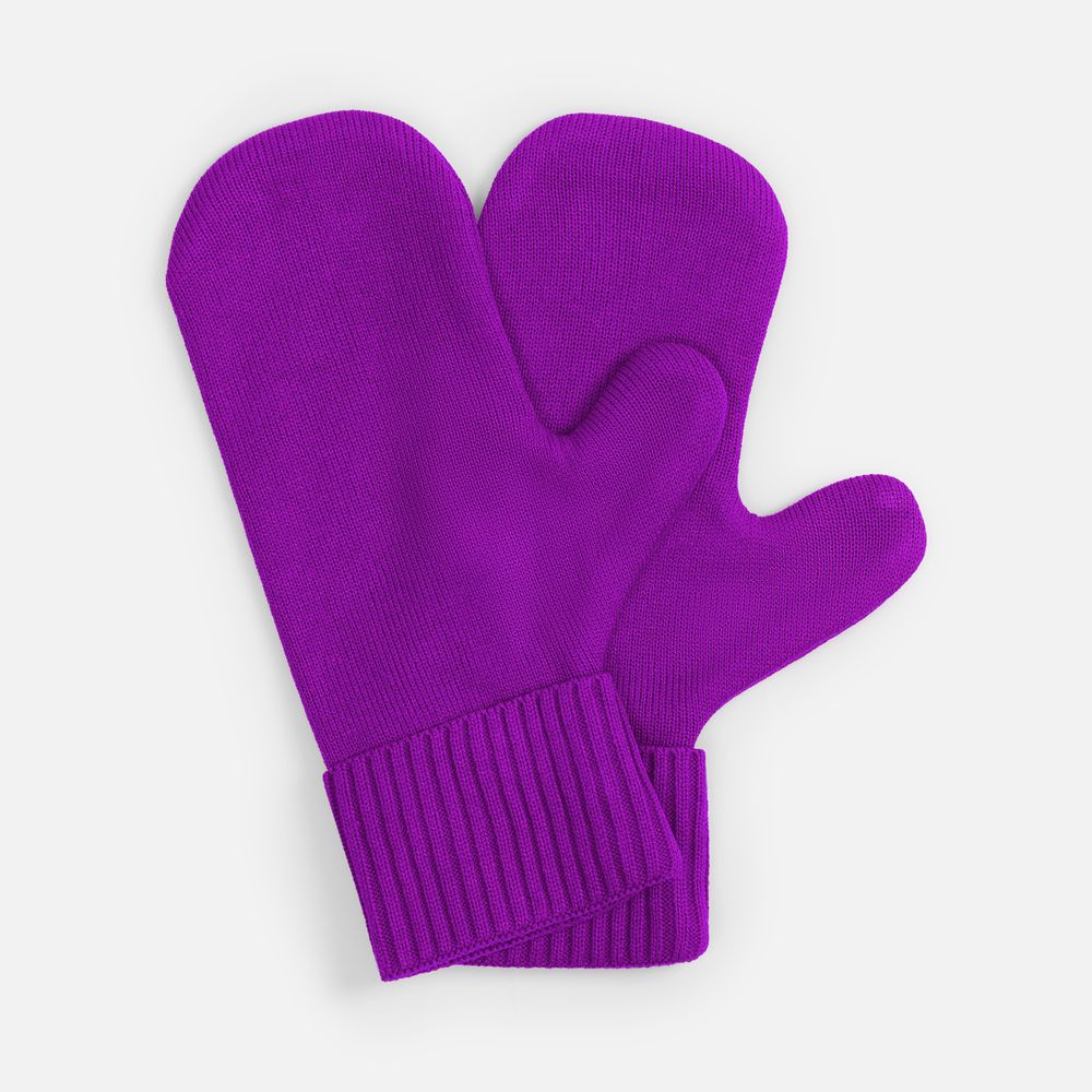 Варежки Yong, фиолетовые с логотипом