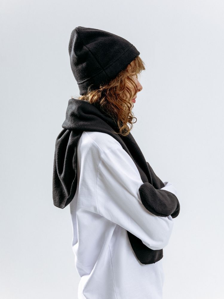 Шарфы с печатью логотипа. Шарф Fleecy по цене 391 ₽ руб. (артикул 17482.30) Шарф Fleecy, черный