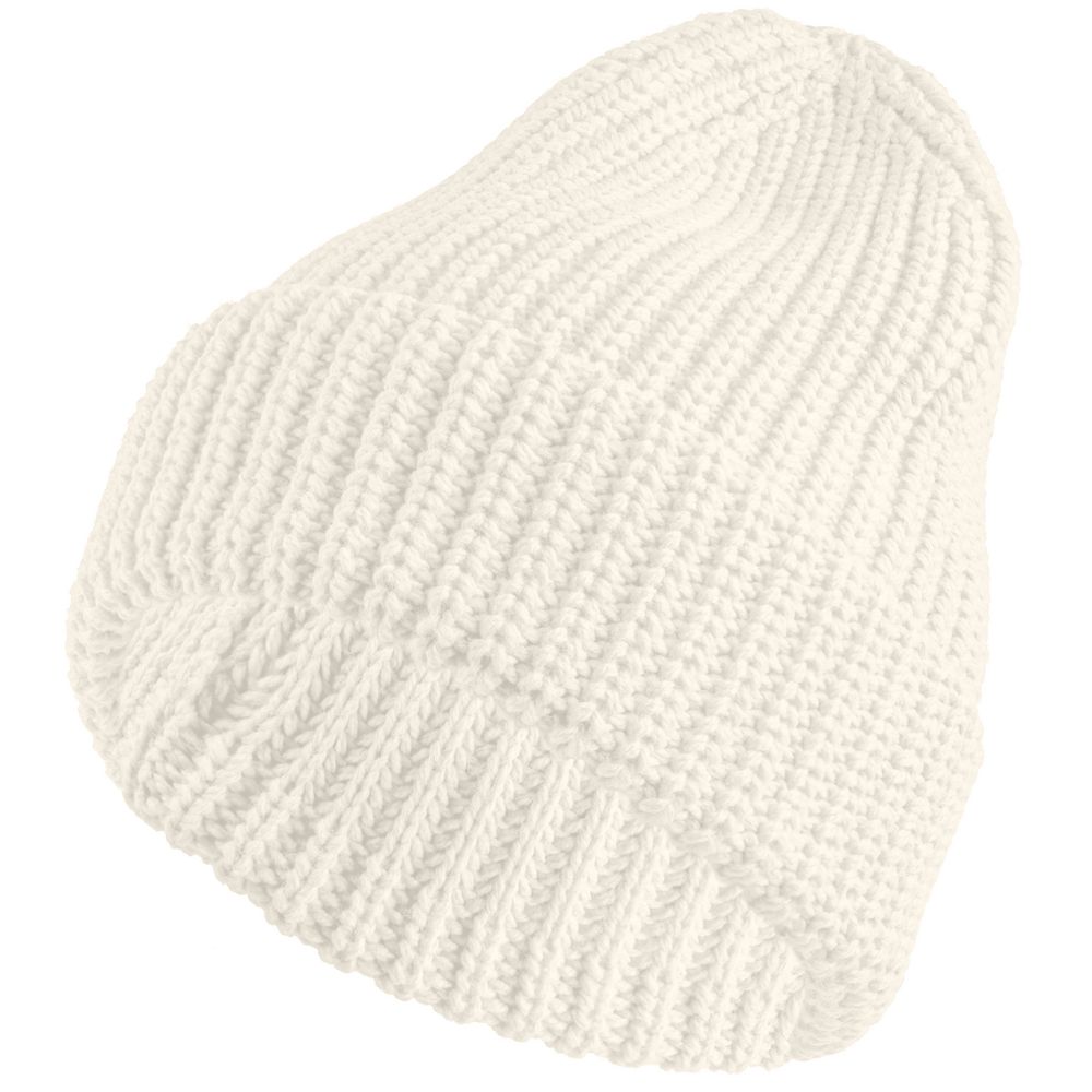 Шапка Nordkyn, молочно-белая с логотипом