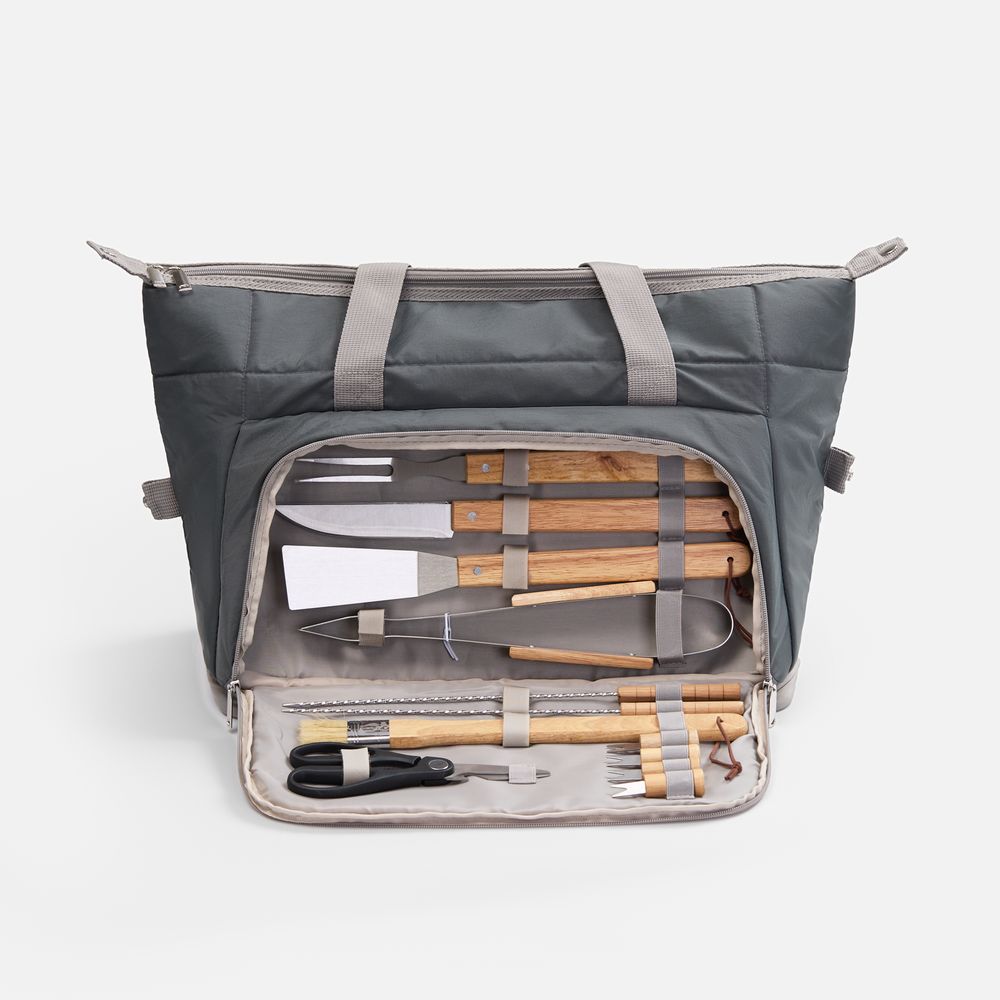 Набор для барбекю Grillmoor, темно-серый (графит) с логотипом