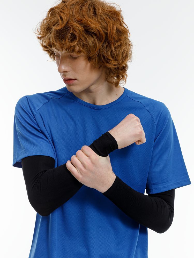 Спортивные аксессуары с логотипом с печатью логотипа. Рукава спортивные Flexor по цене 441 ₽ руб. (артикул 16580.30) Рукава спортивные Flexor, черные