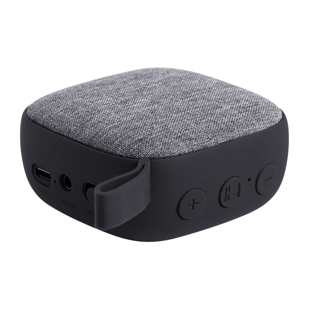 Беспроводная колонка Chubby, черная с логотипом