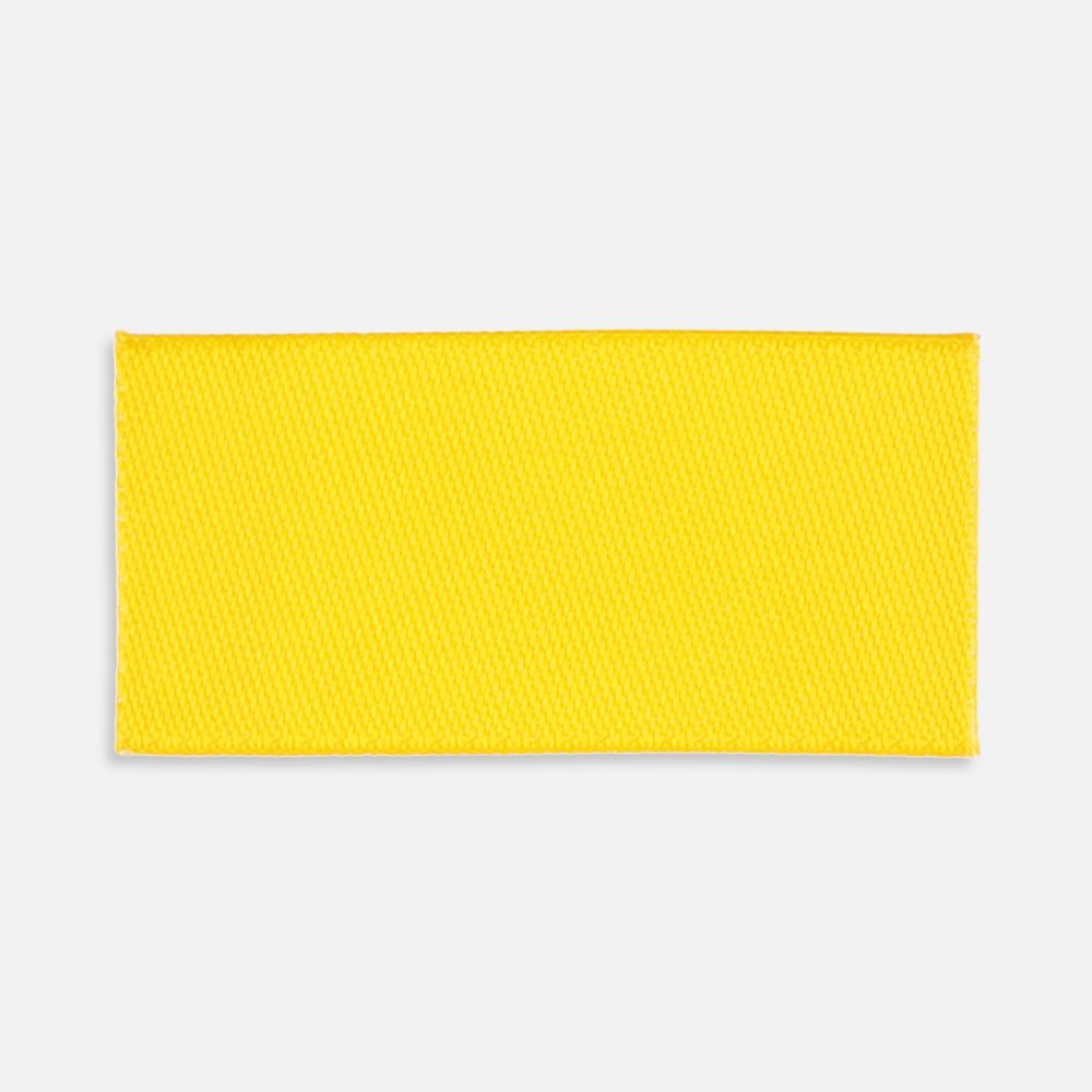 Лейбл тканевый Epsilon, XXS, желтый с логотипом