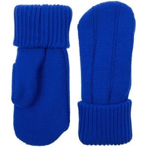 Варежки Knit Beat, синие с логотипом