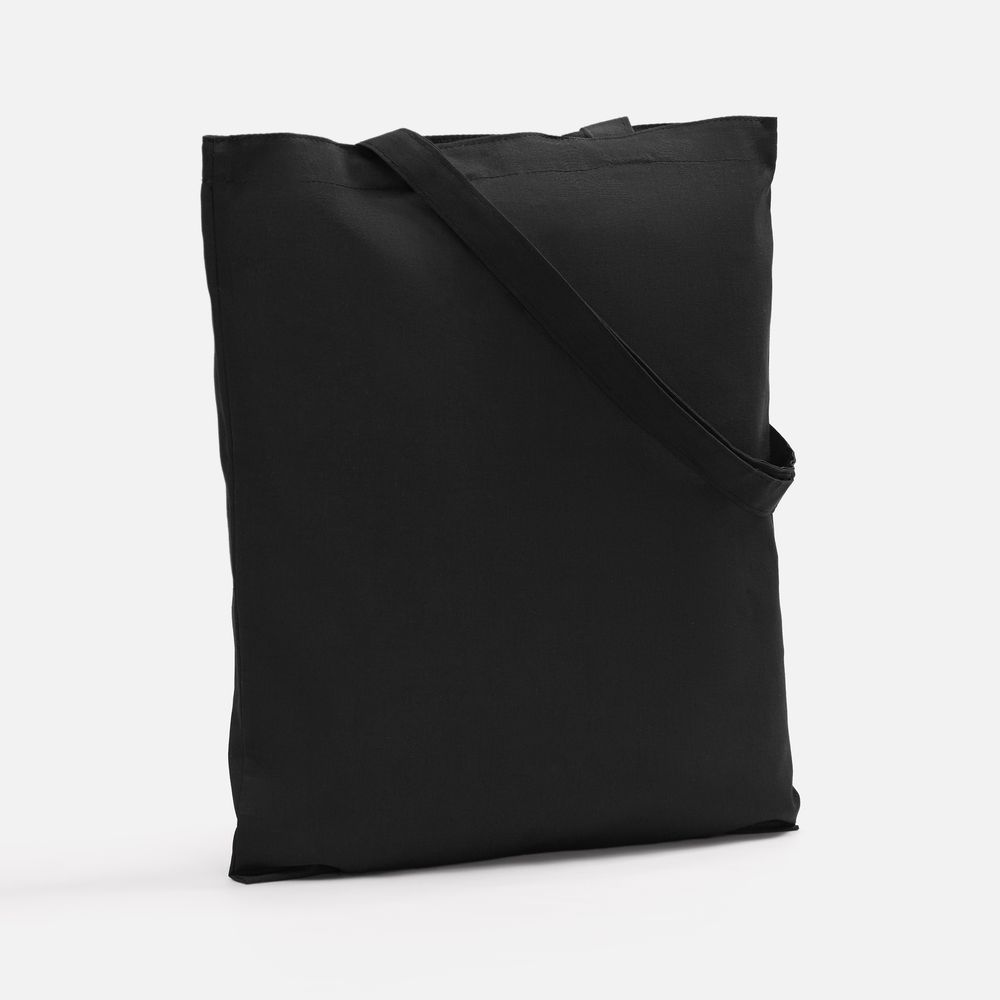 Холщовая сумка Neat 140, черная с логотипом