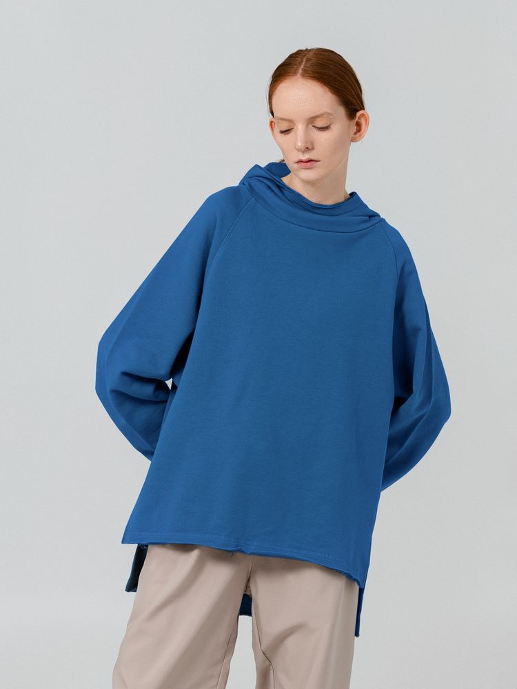 Худи унисекс Vozduh 1.0, синее с логотипом