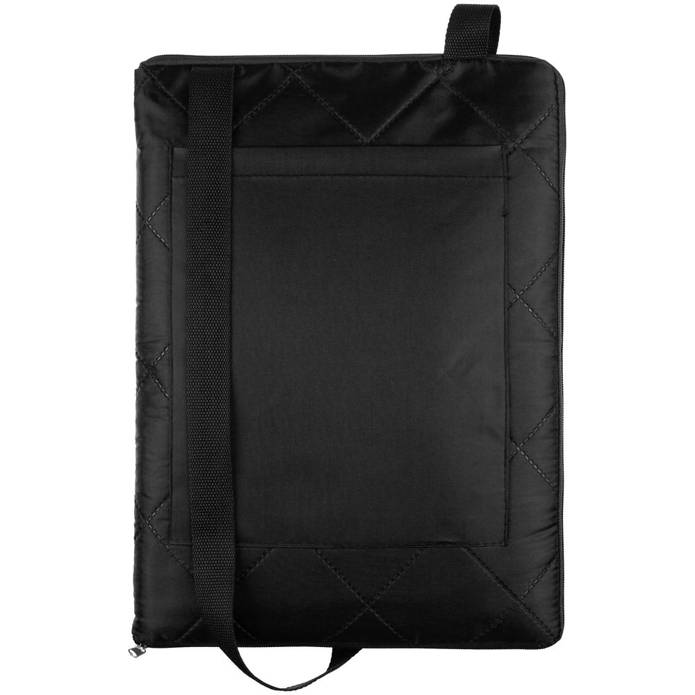 Плед для пикника Soft & Dry 2, черный с логотипом