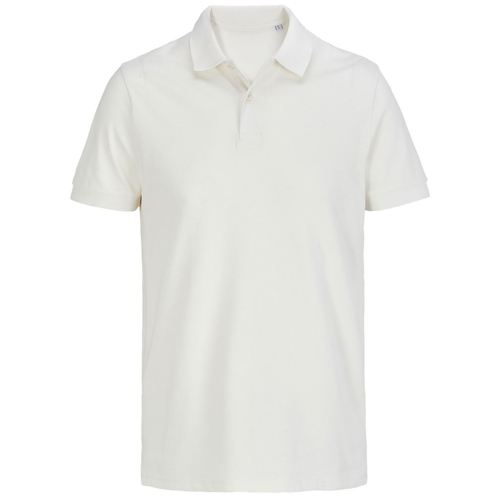 Рубашка поло унисекс Pacific, молочно-белая с логотипом