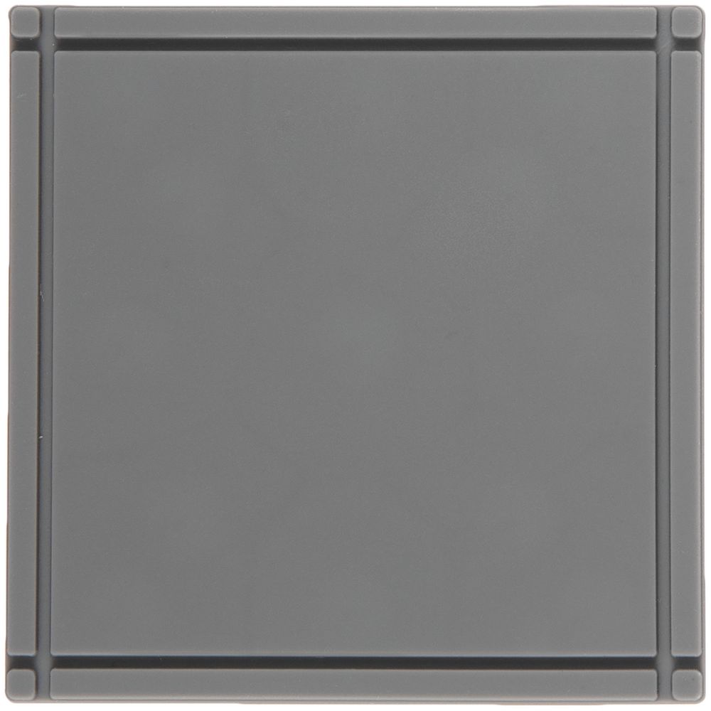 Лейбл из ПВХ Dzeta, L, серый с логотипом