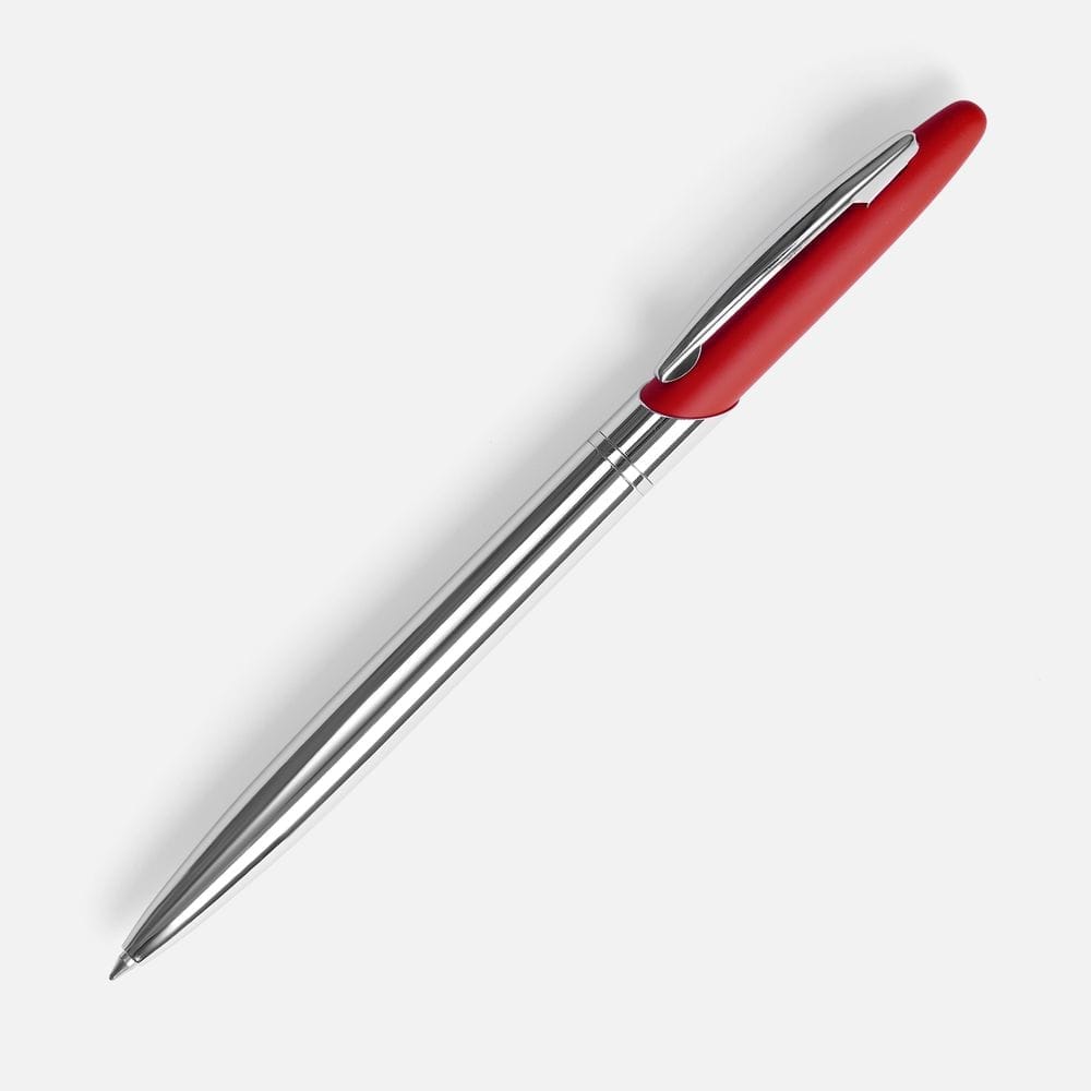 Ручка шариковая Dagger Soft Touch, красная с логотипом