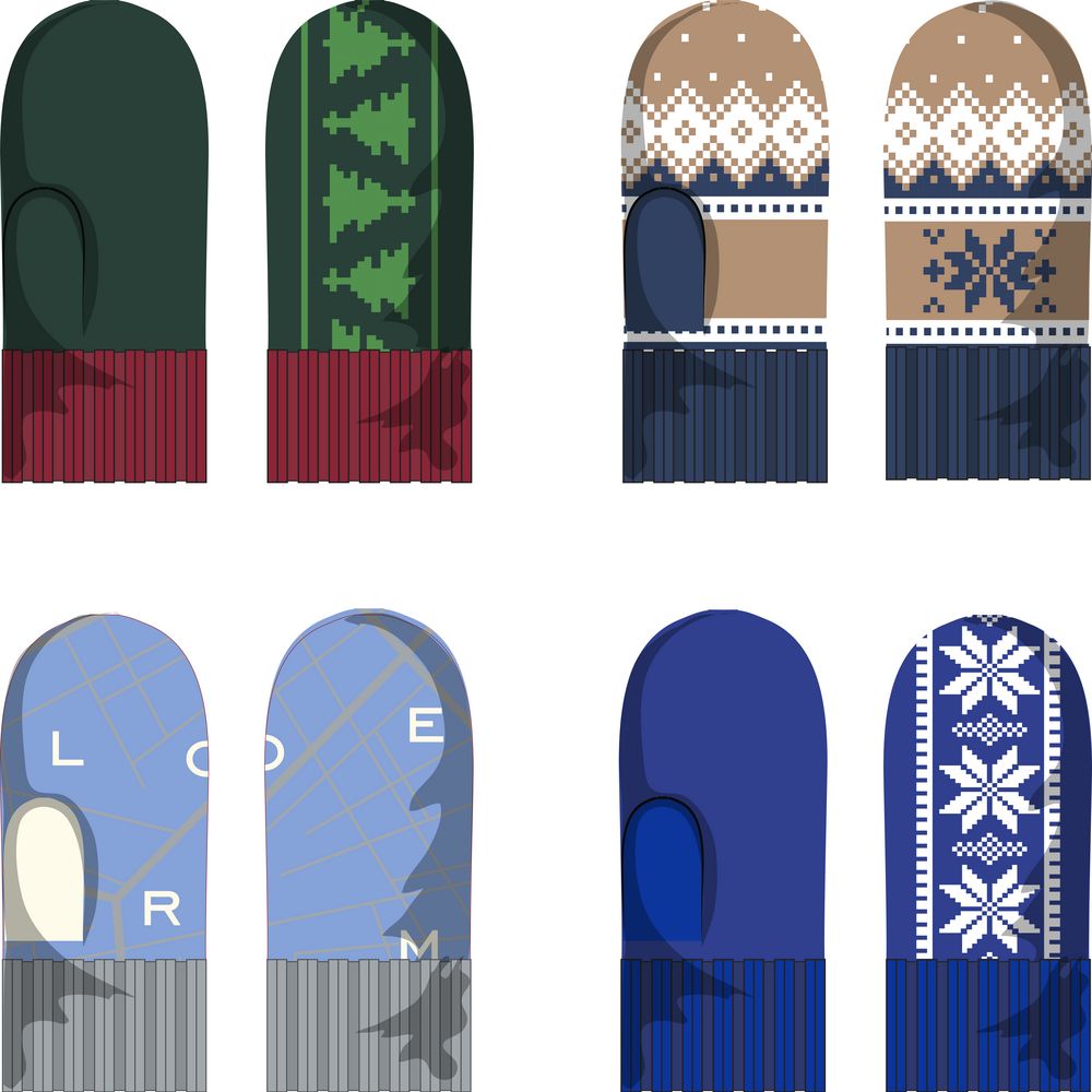 Варежки Joyful на заказ, полушерсть с логотипом