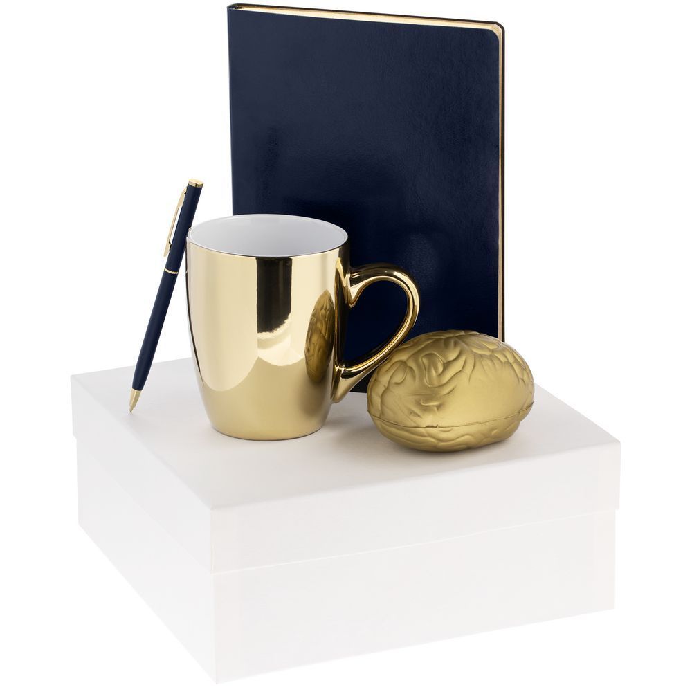 Набор Think Big, синий с золотистым с логотипом