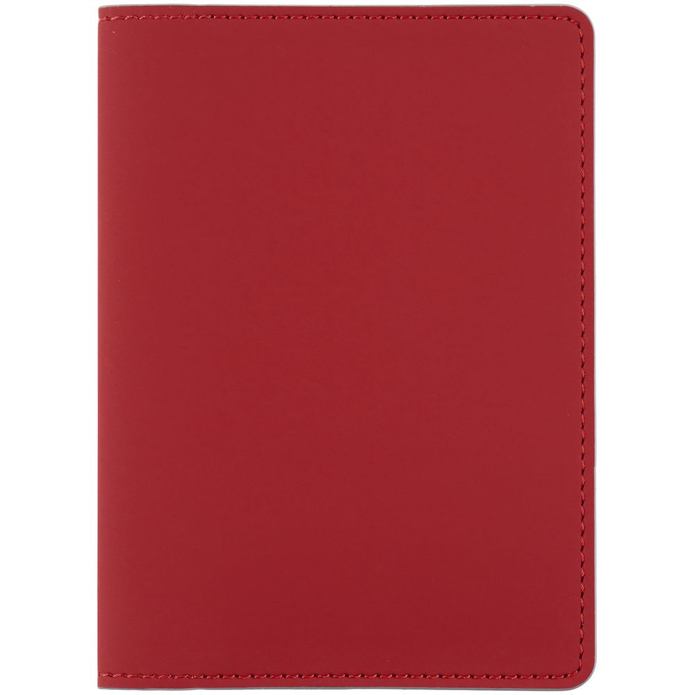 Обложка для паспорта Shall Simple, красный с логотипом