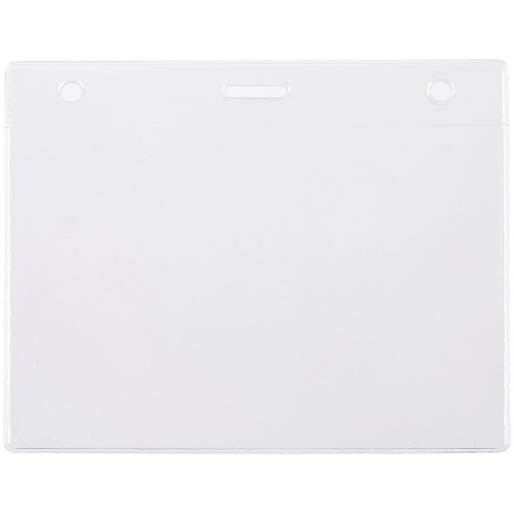 Карман для бейджа Lucid, горизонтальный, из фактурного ПВХ с логотипом