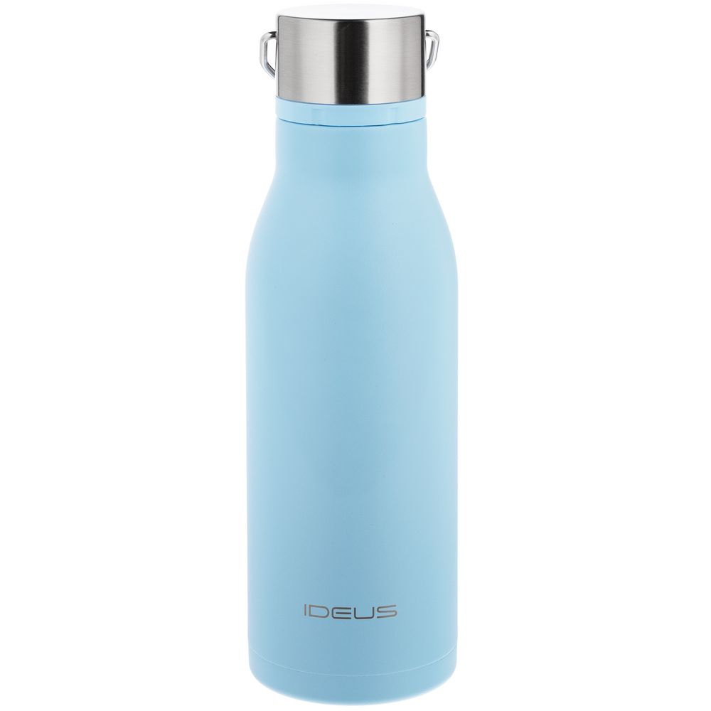 Термобутылка Tabenodo, голубая с логотипом