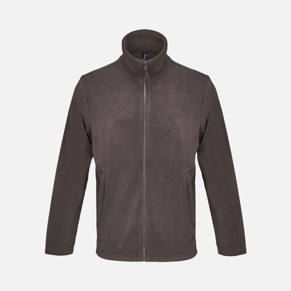 Куртка флисовая унисекс Nitro, коричневая с логотипом