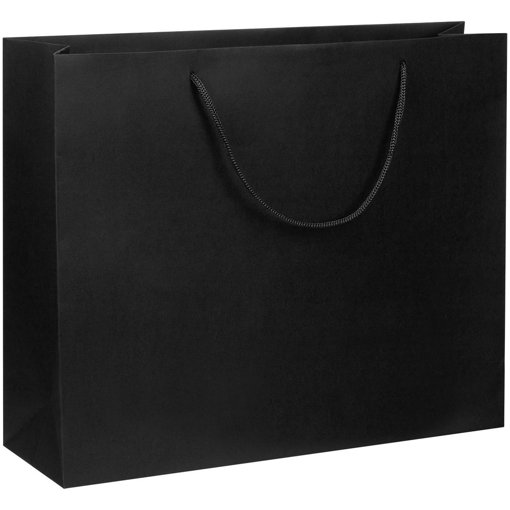 Пакет бумажный Arc L, черный с логотипом