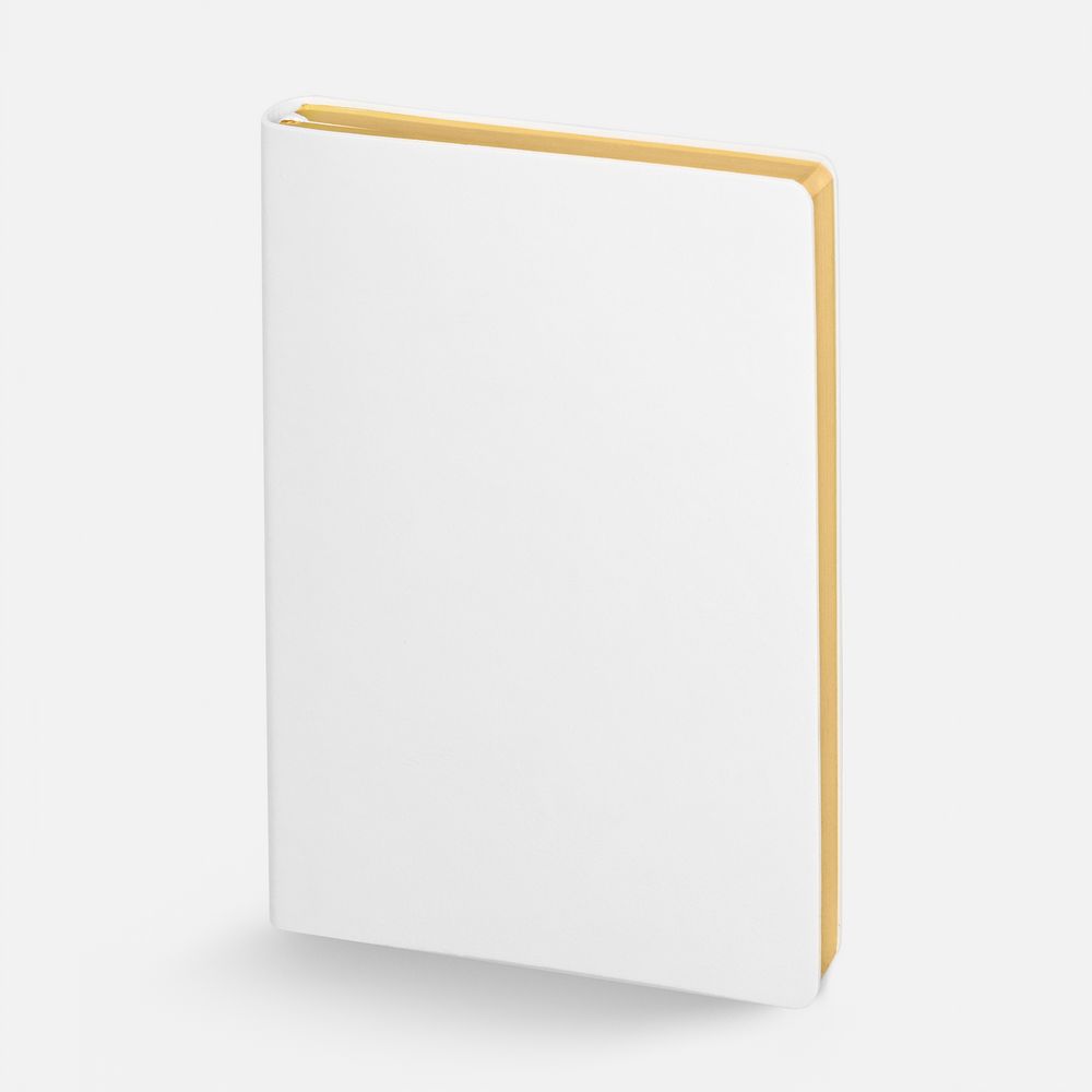 Ежедневник Nebraska Flex, недатированный, белый с золотистым с логотипом