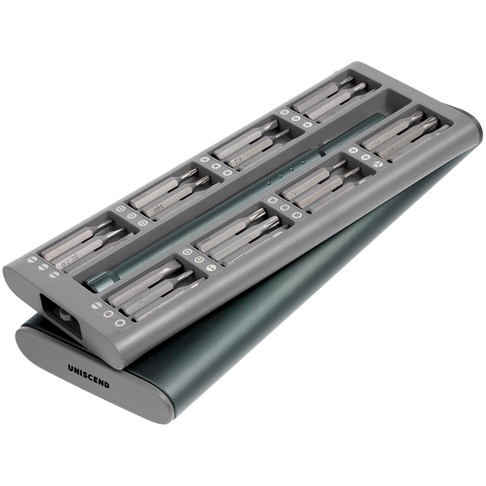 Набор отверток Vinto, серо-голубой с логотипом