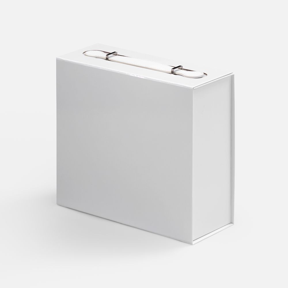 Коробка складная Holdfold, S, белая с логотипом