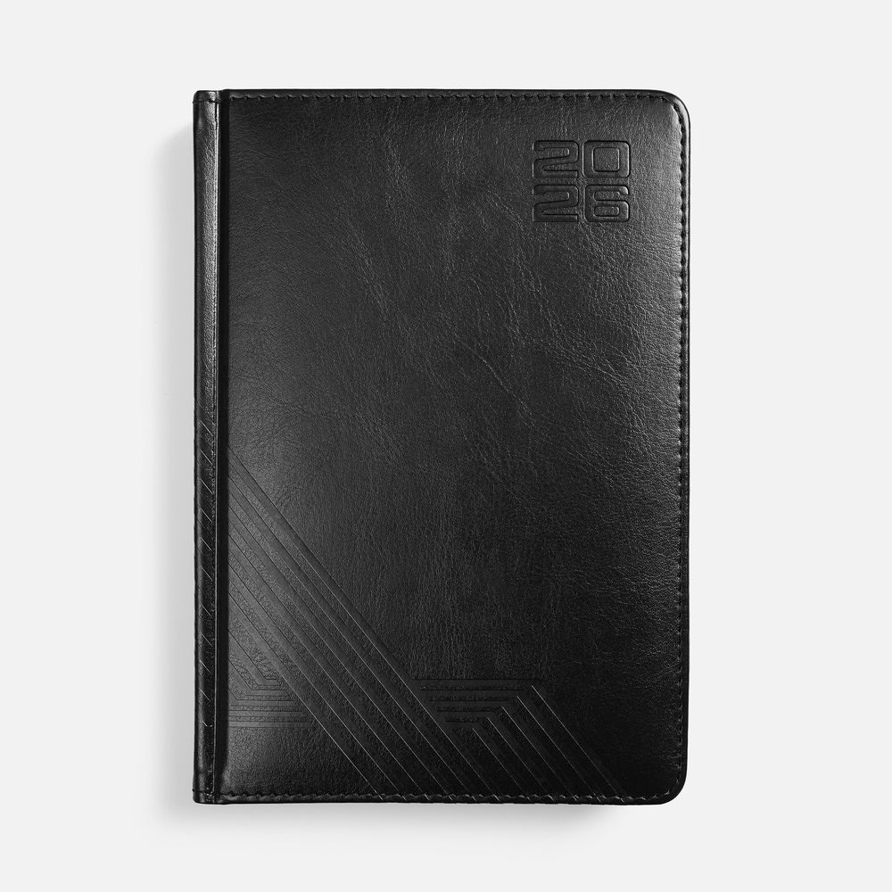 Ежедневник Faro, датированный, черный с логотипом