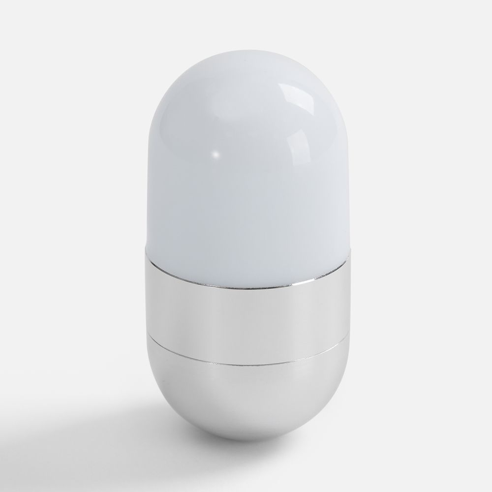 Светильник Compactica, серебристый с логотипом