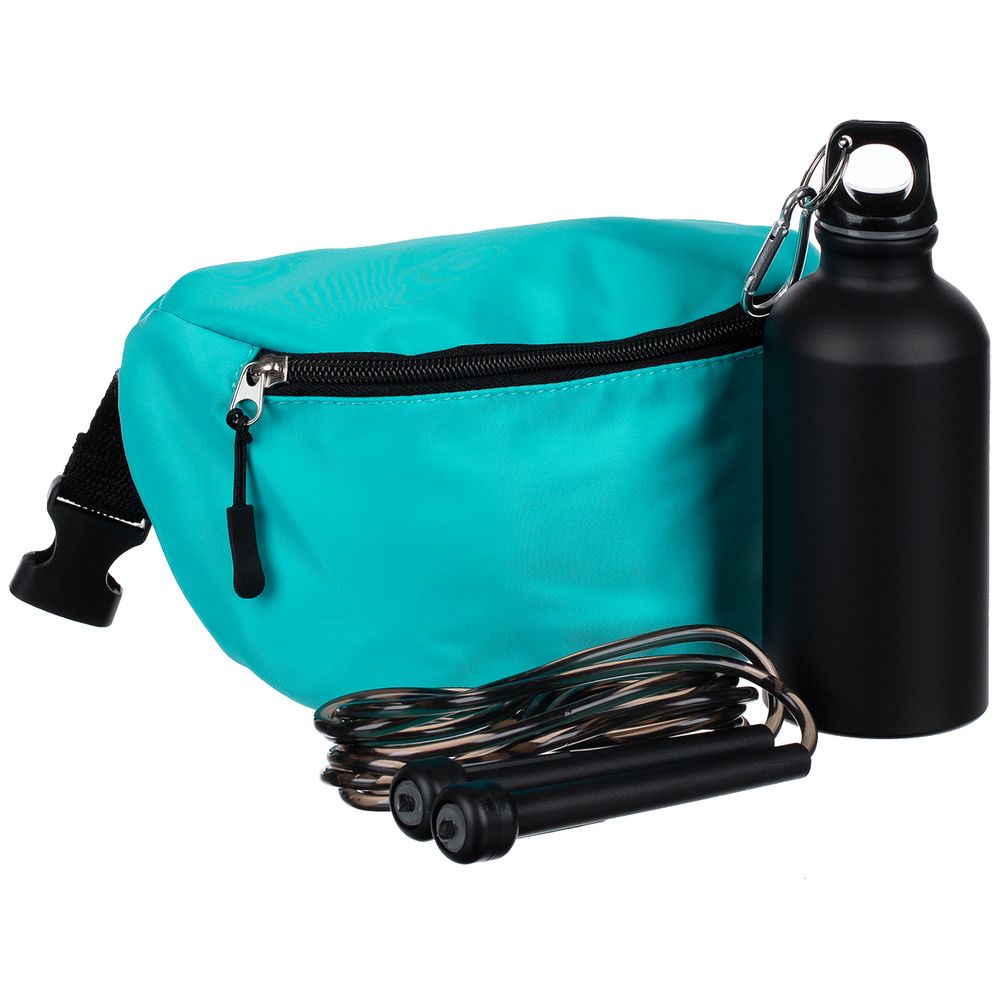 Набор Funrun Hopper, черный с бирюзовым с логотипом