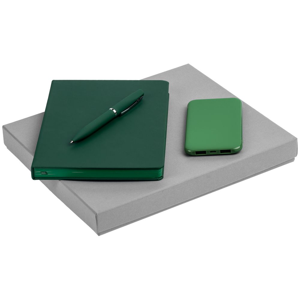 Набор Shall Recharge, зеленый с логотипом