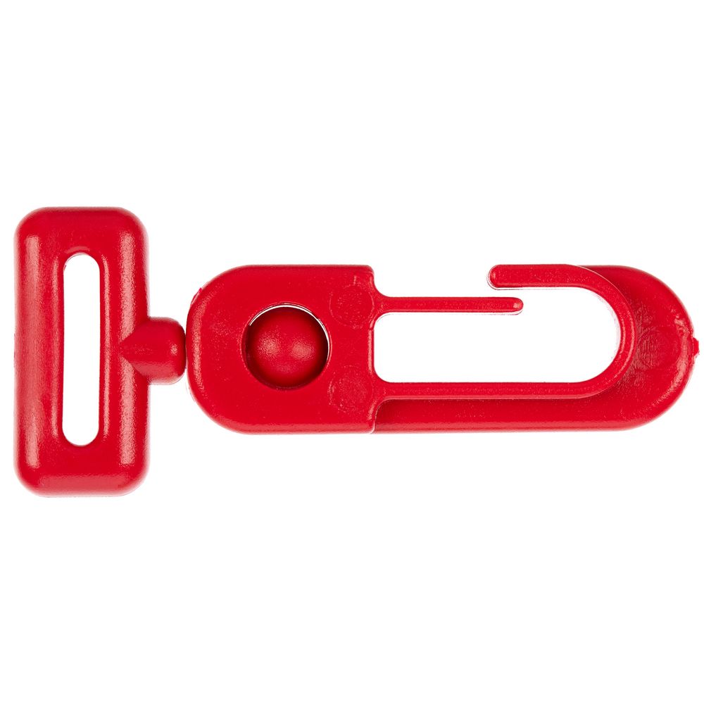 Застежка-карабин Carabine, S, красный с логотипом