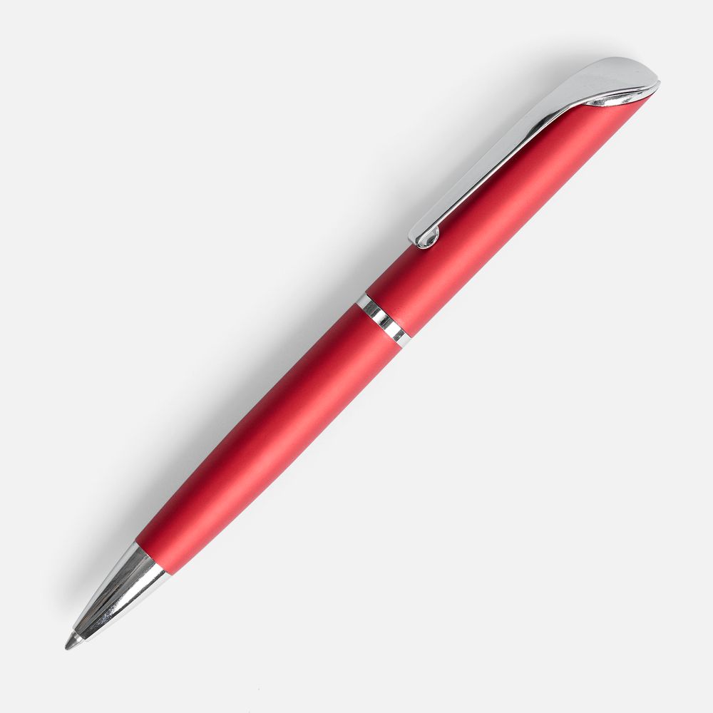 Ручка шариковая Glide, красная с логотипом