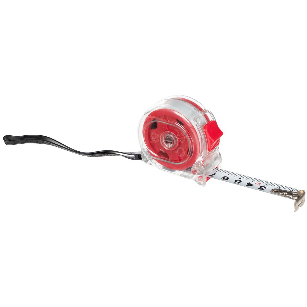 Рулетка Selvaksi, 3 м, красная с логотипом