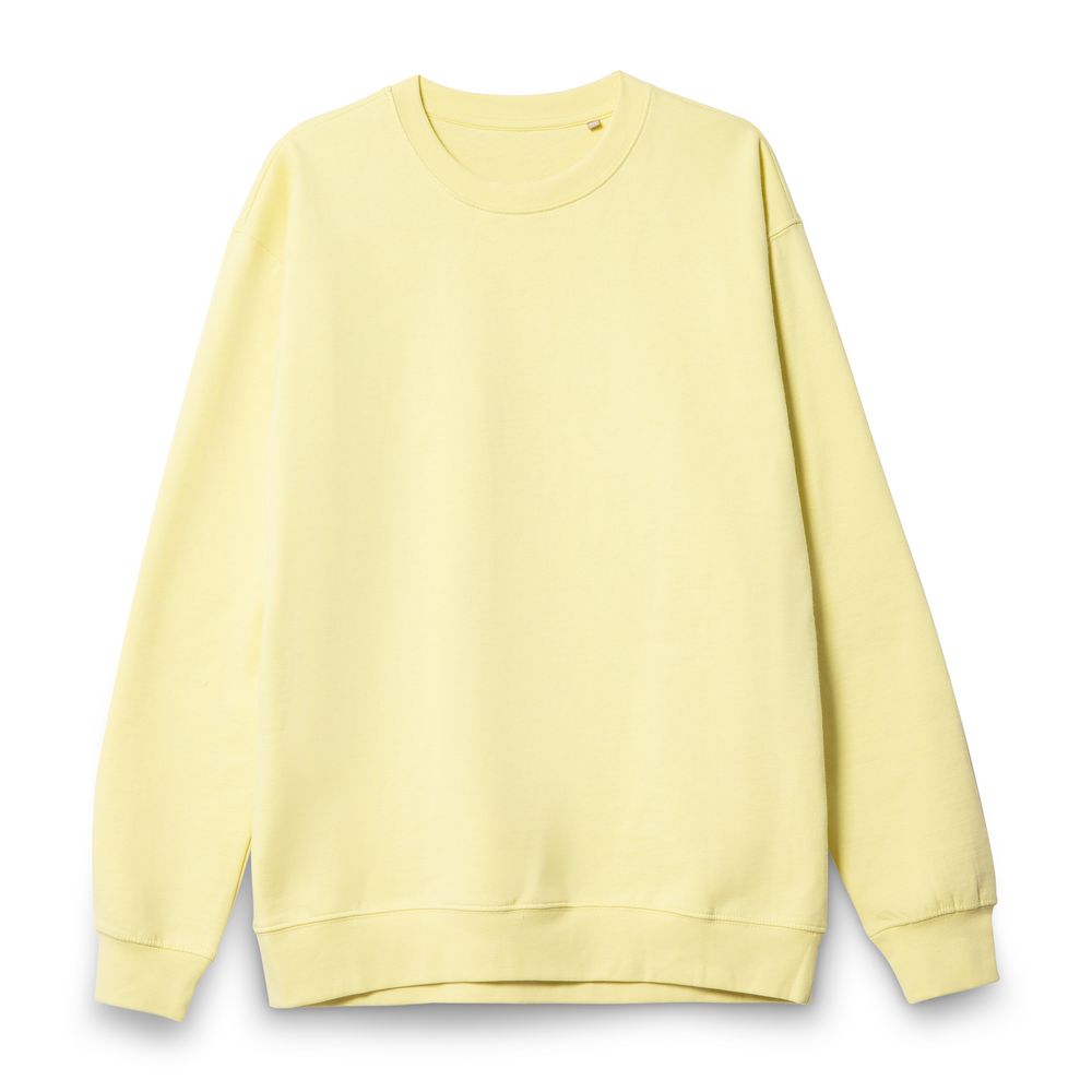 Свитшот унисекс Columbia, светло-желтый с логотипом