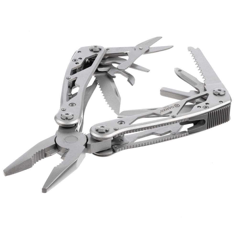 Мультитул Ganzo G202, серебристый с логотипом