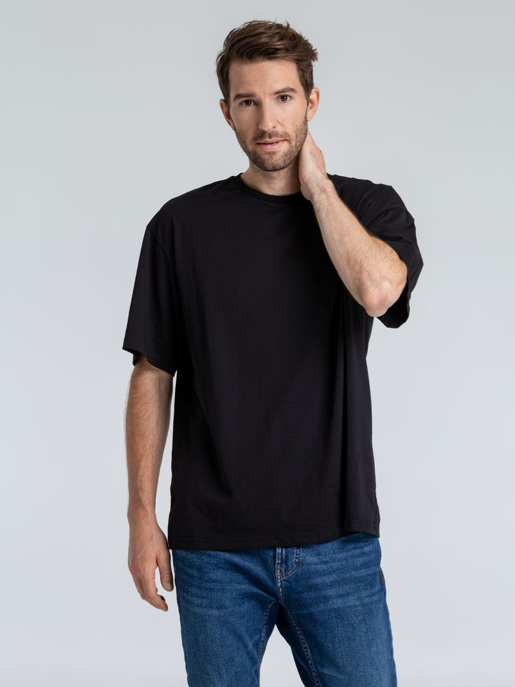 Футболка оверсайз «Чистая соль», черная с логотипом