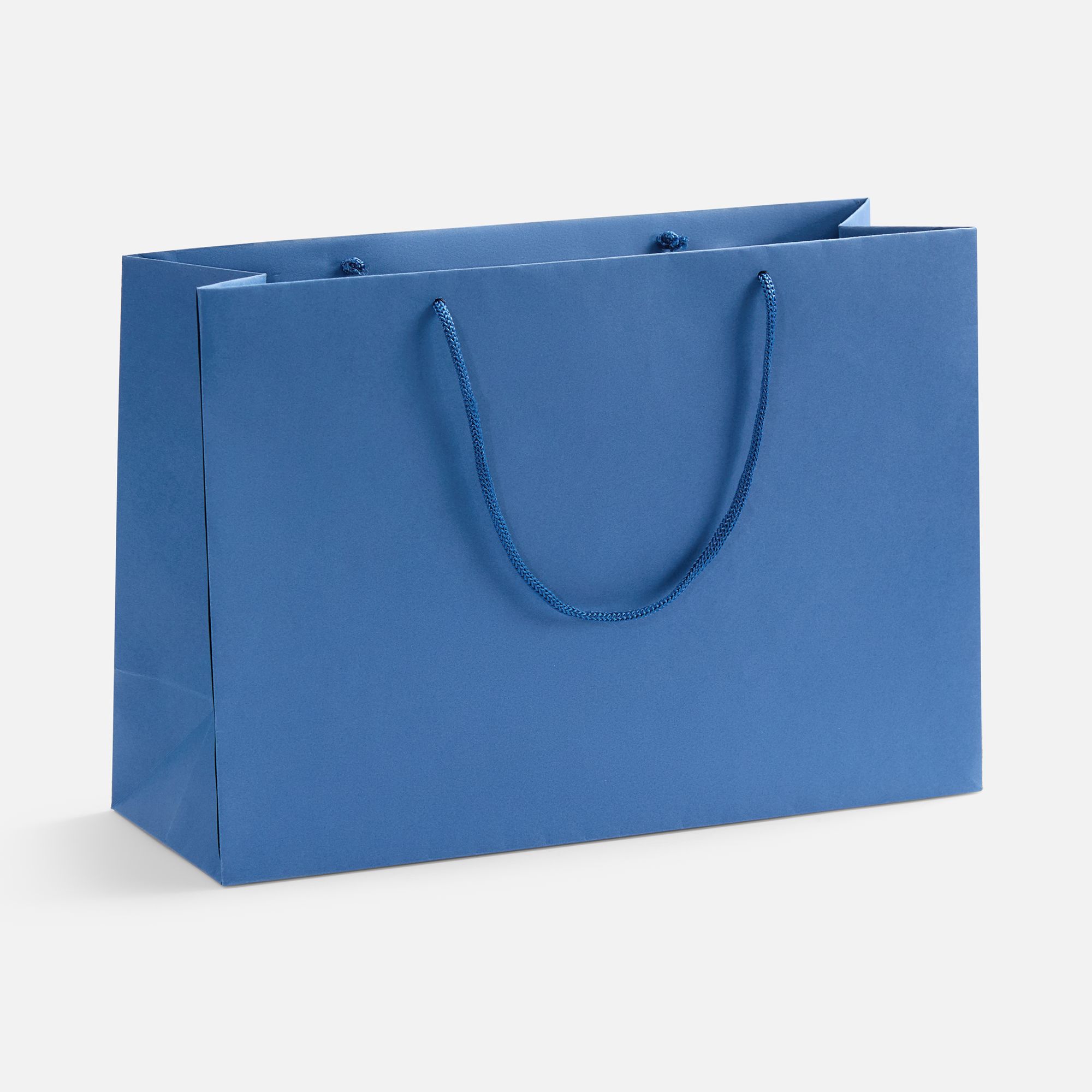 Пакет бумажный Ample Thin M, светло-синий с логотипом