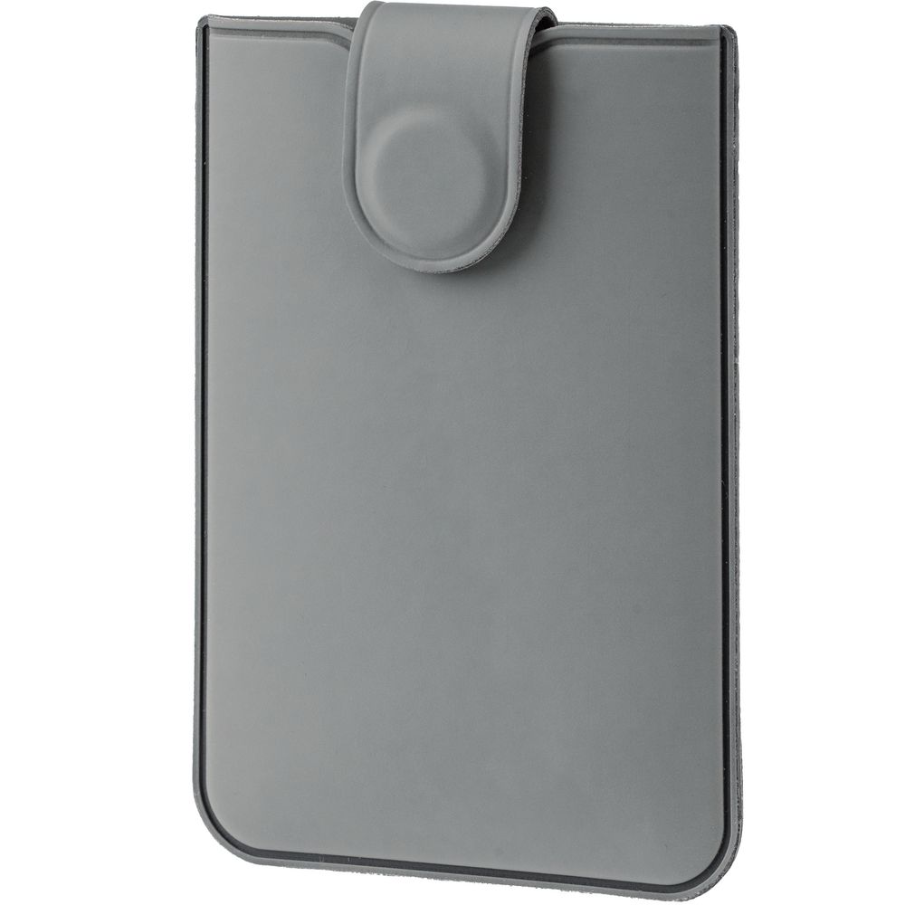 Чехол для карточек Faery, серый с логотипом