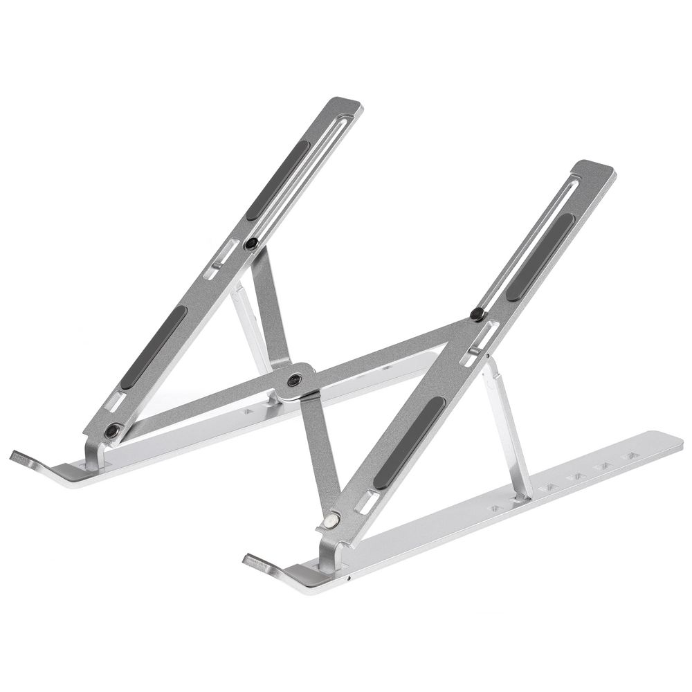 Подставка для ноутбука и планшета Scaffold Light ver.2, металлик с логотипом