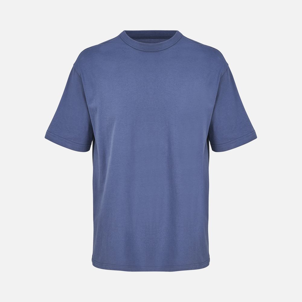 Футболка оверсайз мужская Boxy Men, синяя (джинс) с логотипом